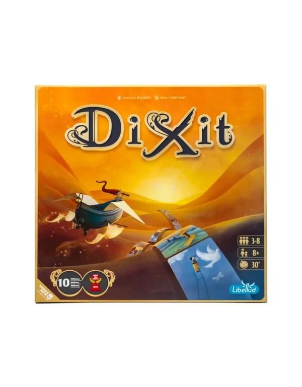 Juego Dixit con cartas ilustradas y tablero incluido