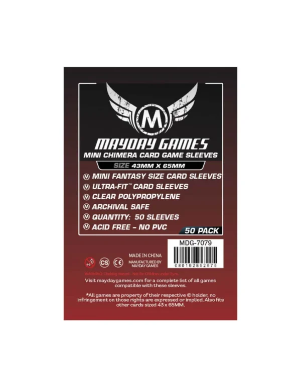 funda mmini chimera roja premium 43x65mm 50 unidades