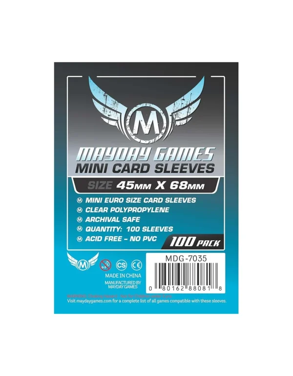 funda mini euro celeste standard 45x68mm 100 unidades