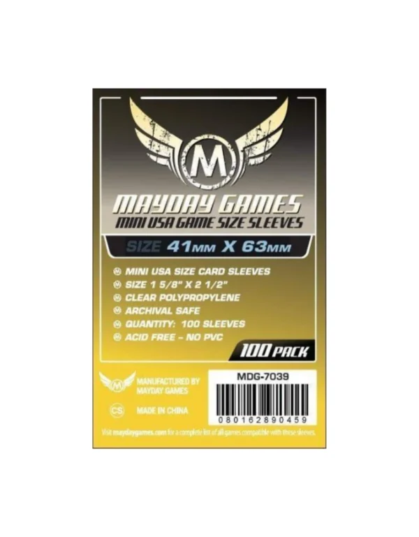 funda mini usa amarilla premium 41x63mm 100 unidades