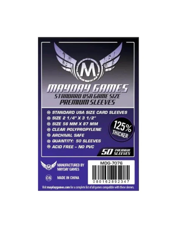 funda standard usa morada premium 56x87mm 50 unidades