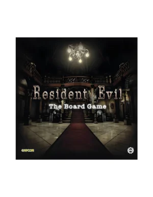 Caja de Resident Evil The Board Game con miniaturas, tablero modular y cartas de acción